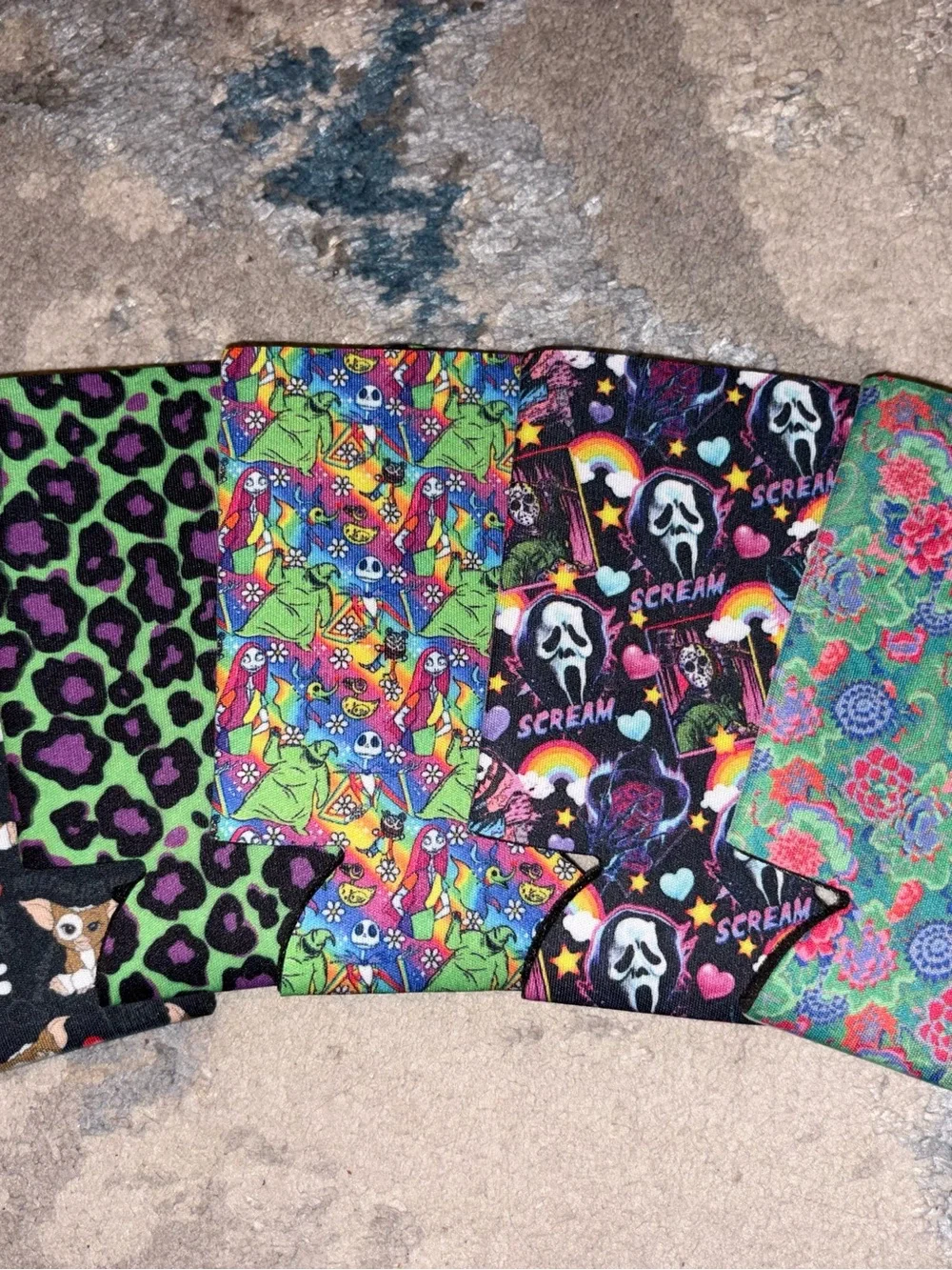 Lot of 5 Can Coolers in various patterns